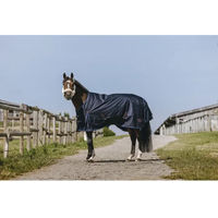 Produktbild von Equithème Classic 1200D Outdoor-Pferdedecke mit High Neck in Blau
