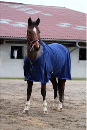 Produktbild von Equithème Classic Fleece-Pferdehemd aus Polyester in Blau