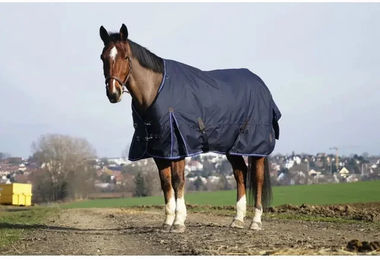 Produktbild von Equithème Classic Outdoor-Decke aus Nylon in Blau