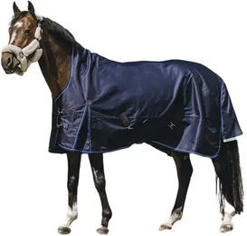 Produktbild von Equithème Classic Pferdedecke für draußen mit Stehkragen aus Nylon in Blau