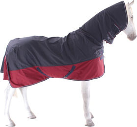 Equithème Combo-Pferdedecke Tyrex 1200D aus Polyester in Marineblau und Bordeaux – Bild 1 von 2