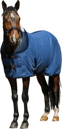 Equithème Comfortech Fleecehemd für Pferde aus Mischgewebe Blau-Gold 145 cm – Bild 1 von 1