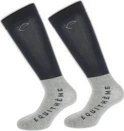 Produktbild von Equithème Compet Reitsocken aus Baumwolle Unisex Blau Grau Größe 42/46