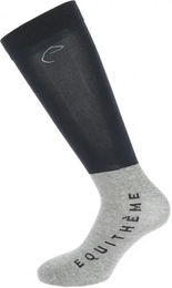 Produktbild von Equithème Compet Reitsocken aus Baumwolle Unisex Schwarz Grau Größe 36/41