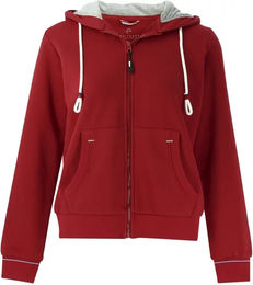 Produktbild von Equithème Courtney Kapuzenjacke für Reiter aus Baumwolle Rot Unisex Größe L