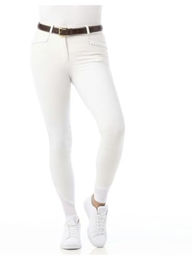 Equithème Damen Reithose Safir mit Silikon Kniebesatz weiß blau – Bild 1 von 8