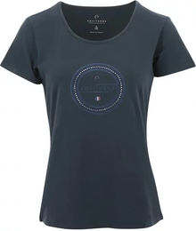 Produktbild von Equithème Damen T-Shirt Anna aus Bio-Baumwolle Blau XL