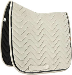 Equithème Dressurschabracke Glossy aus Velours für Warmblut in Schwarz oder Beige – Bild 1 von 10
