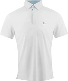 Produktbild von Equithème Edy Turnier-Poloshirt für Herren aus Polyester in Weiß Größe M