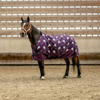 Produktbild von Equithème Einhorn Outdoordecke für Pferde aus Polyester in Lila Bunt 220g