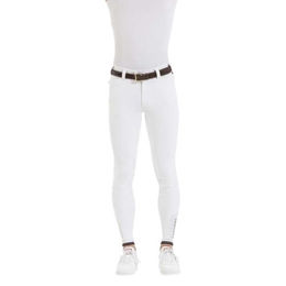 Equithème Eliot Reitturnier-Hose Mid Grip Weiß Größe 40 Unisex wasserabweisend – Bild 1 von 9