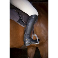 Produktbild von Equithème Elite Mini-Chaps aus Leder für Unisex in Schwarz Größe L