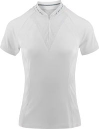 Produktbild von Equithème Elodia Turnierpolo Damen Reitshirt Sommer Weiß Größe S
