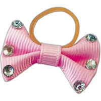 Produktbild von Equithème Flechtschleife für Pferde mit Strass in Transparent Rosa