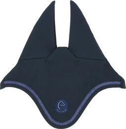 Produktbild von Equithème Fliegenhaube für Pferde aus Polyester in Blau Silber Grösse Full