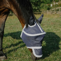 Produktbild von Equithème Fliegenmaske für Pferde mit UV-Schutz aus Polyester in Blau Größe M