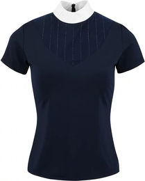 Produktbild von Equithème Funza Reit-Poloshirt für Damen mit kurzen Ärmeln Blau XS