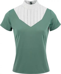 Produktbild von Equithème Funza Turnier-Poloshirt für Damen in Grün XL aus Polyester