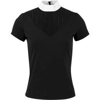 Produktbild von Equithème Funza Turnierpolo Damen Schwarz XL