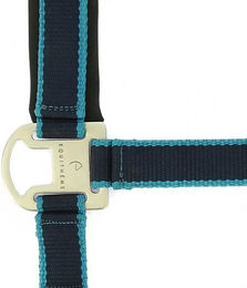 Produktbild von Equithème Halfter Satiné aus Nylon in Blau für Vollblut Pferde