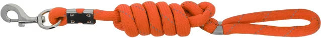 Produktbild von Equithème Hundeleine Rio aus Kunststoff in Orange und Silber