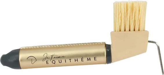 Equithème Je T'aime Hufkratzer Bürste für Pferde aus Metall in Beige – Bild 1 von 3