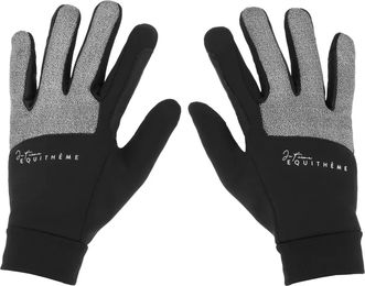 Equithème Je T'aime Juliette Reithandschuhe für Damen und Herren Winter Fleece Schwarz XL – Bild 1 von 2