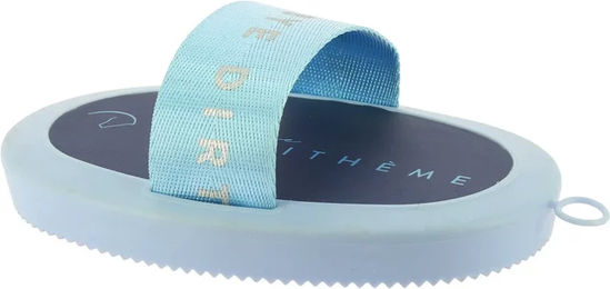 Produktbild von Equithème Je T'aime Pferdestriegel aus Stoff in Lila oder Blau