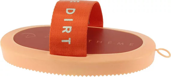 Produktbild von Equithème Je T'aime Pferdestriegel aus Stoff in Orange