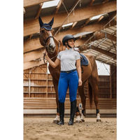Produktbild von Equithème Jessie Reithose Damen Full Grip Blau Größe 34 wasserabweisend