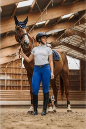 Produktbild von Equithème Jessie Reithose Damen Full Grip Blau Nylon wasserabweisend Größe 36
