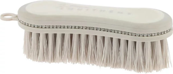 Produktbild von Equithème JTM Kopfbürste mit Strass aus Gummi in Beige und Weiß