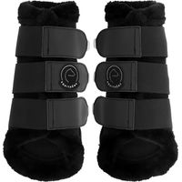 Produktbild von Equithème JTM Snuggy Geschlossene Gamaschen für Pferde aus Kunstleder in Schwarz Full