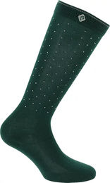 Produktbild von Equithème Kamilia JTM Reitsocken Unisex aus Baumwolle Weiß Grün Größe 37/39