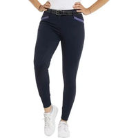 Produktbild von Equithème Kylie Reithose Full Grip aus Bio-Baumwolle Blau Unisex Größe 44