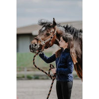 Produktbild von Equithème Lena Fleece-Reitjacke für Mädchen in Blau Größe 8 Jahre