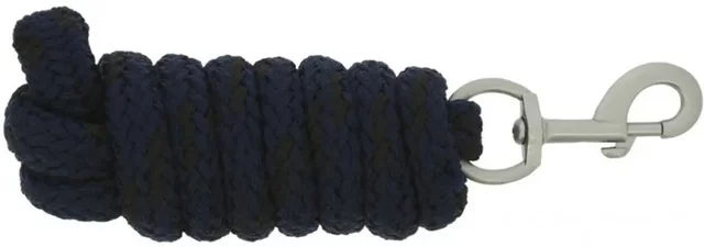 Produktbild von Equithème Longe zum Longieren aus Jacquard-Polyester in Schwarz und Blau