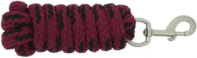 Produktbild von Equithème Longe zum Reiten aus Jacquard-Polyester in Schwarz und Rot