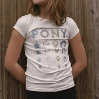 Produktbild von Equithème Mädchen T-Shirt Lise aus Bio-Baumwolle Blau Weiß Größe 4 Jahre