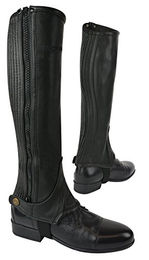 Equithème Mini-Lederchaps für Kinder in Schwarz One Size – Bild 1 von 2