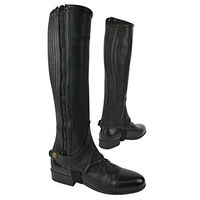 Produktbild von Equithème Mini-Lederchaps für Kinder in Schwarz One Size