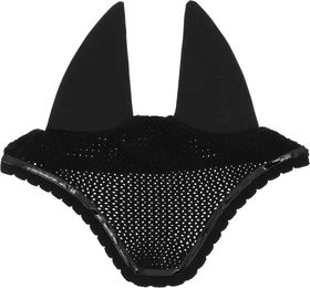 Produktbild von Equithème Mirror Fliegenhaube für Pferde aus Polyester in Silber und Schwarz