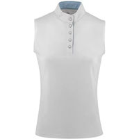 Produktbild von Equithème Molly Turniershirt Damen Ärmelloses Mesh-Poloshirt Weiß Größe M