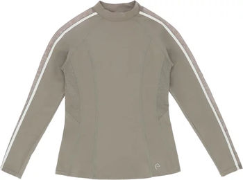 Produktbild von Equithème Originals Mélodie Reitshirt aus Baumwolle für Damen in Grau oder Beige Größe XL