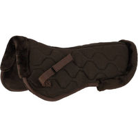Produktbild von Equithème Pad Hexa Mesh Sattelunterlage aus Polyester für Warmblut in Braun oder Beige