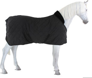 Equithème Paddock Matelassé Sports Outdoor-Pferdedecke in Schwarz – Bild 1 von 2
