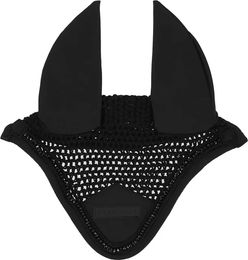 Equithème Pearl Fliegenfängermütze für Pferde in Schwarz aus Polyester Größe Full – Bild 1 von 1