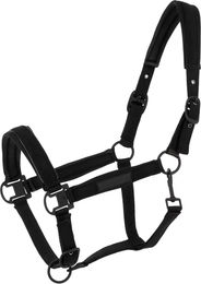 Produktbild von Equithème Pearl Pferdehalfter aus Polyester in Schwarz für Vollblut