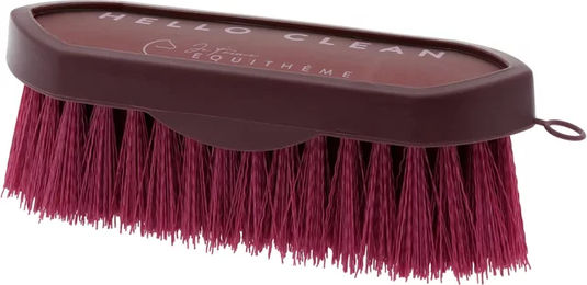 Produktbild von Equithème Pferdebürste aus Gummi in Rot oder Rosa