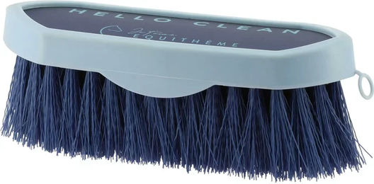 Produktbild von Equithème Pferdebürste Ich liebe dich in Lila und Blau